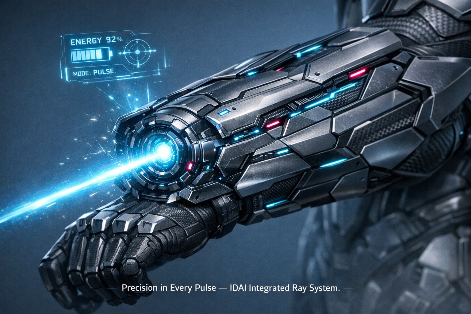Ray Gun Attached With Hand